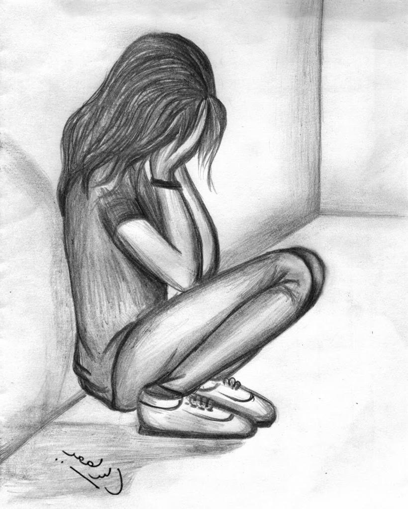 Crying girl sketch by furowaa on DeviantArt